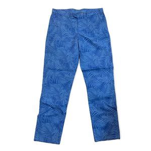Strong Boalt Blue Tropical Leaf Blue Pants SZ 32